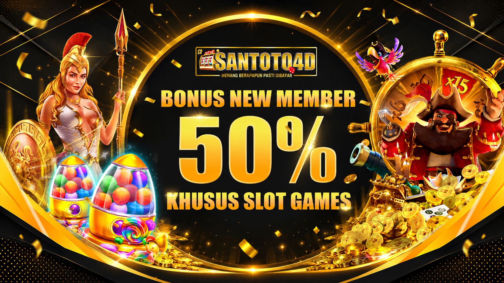 BONUS NEW MEMBER SLOT 50%