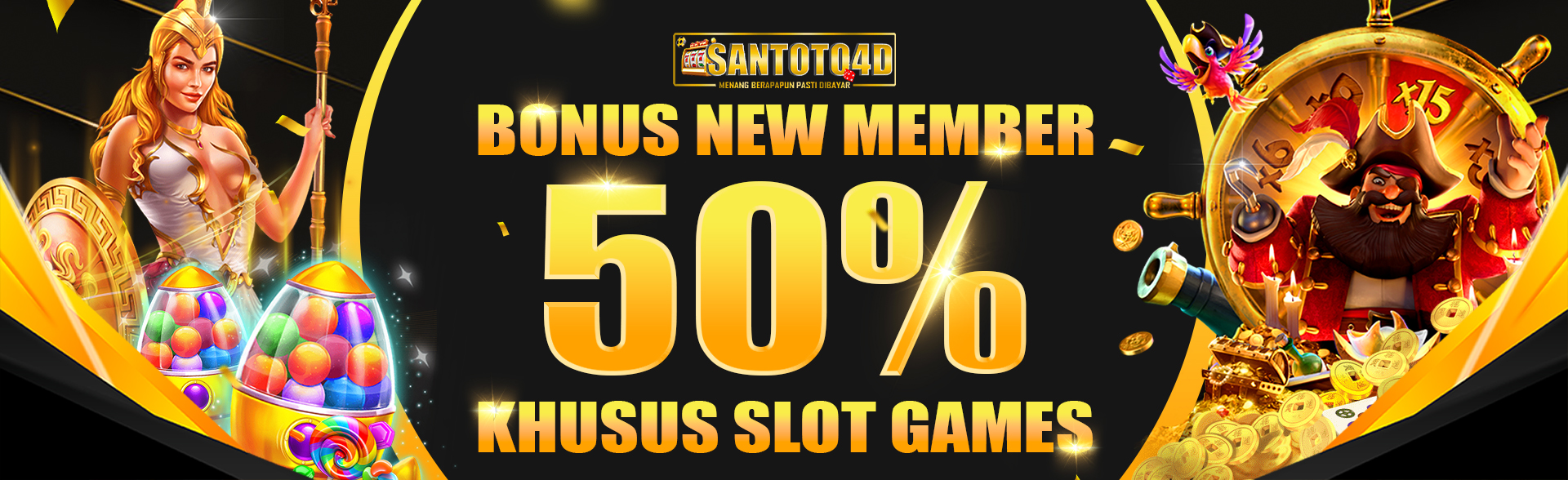 BONUS NEW MEMBER SLOT 50%